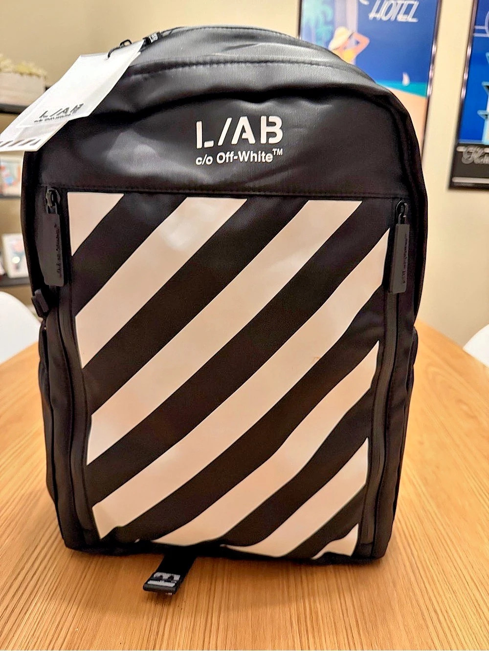Off-White Diag Tab Backpack Striped Backpack in Black & White NWT